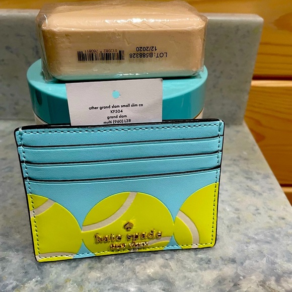 Kate Spade Grand Slam Tennis Small Slim Card Holder ~ NEW! - Picture 9 of 10